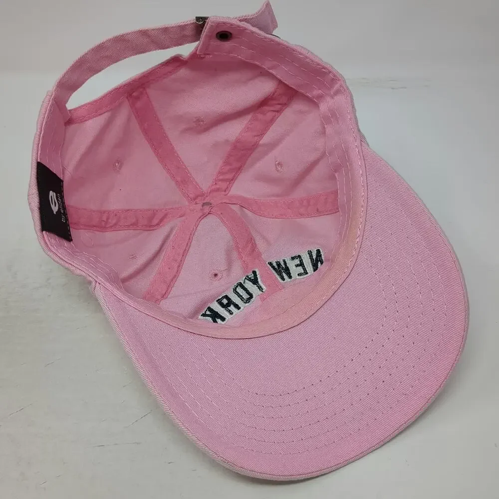 ellidan Baseball Cap Pink Blue White One Size New York 1625 Embroidered Hat